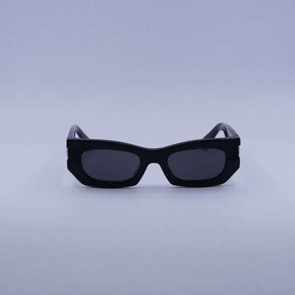 Off-White OERI147 BELLEVILLE 1007 Sunglasses Black Cat Eye Frame, Grey Lenses - Picture 3 of 11